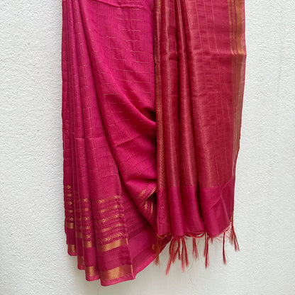 Rangeela Cotton Silk Saree with Printed Blouse