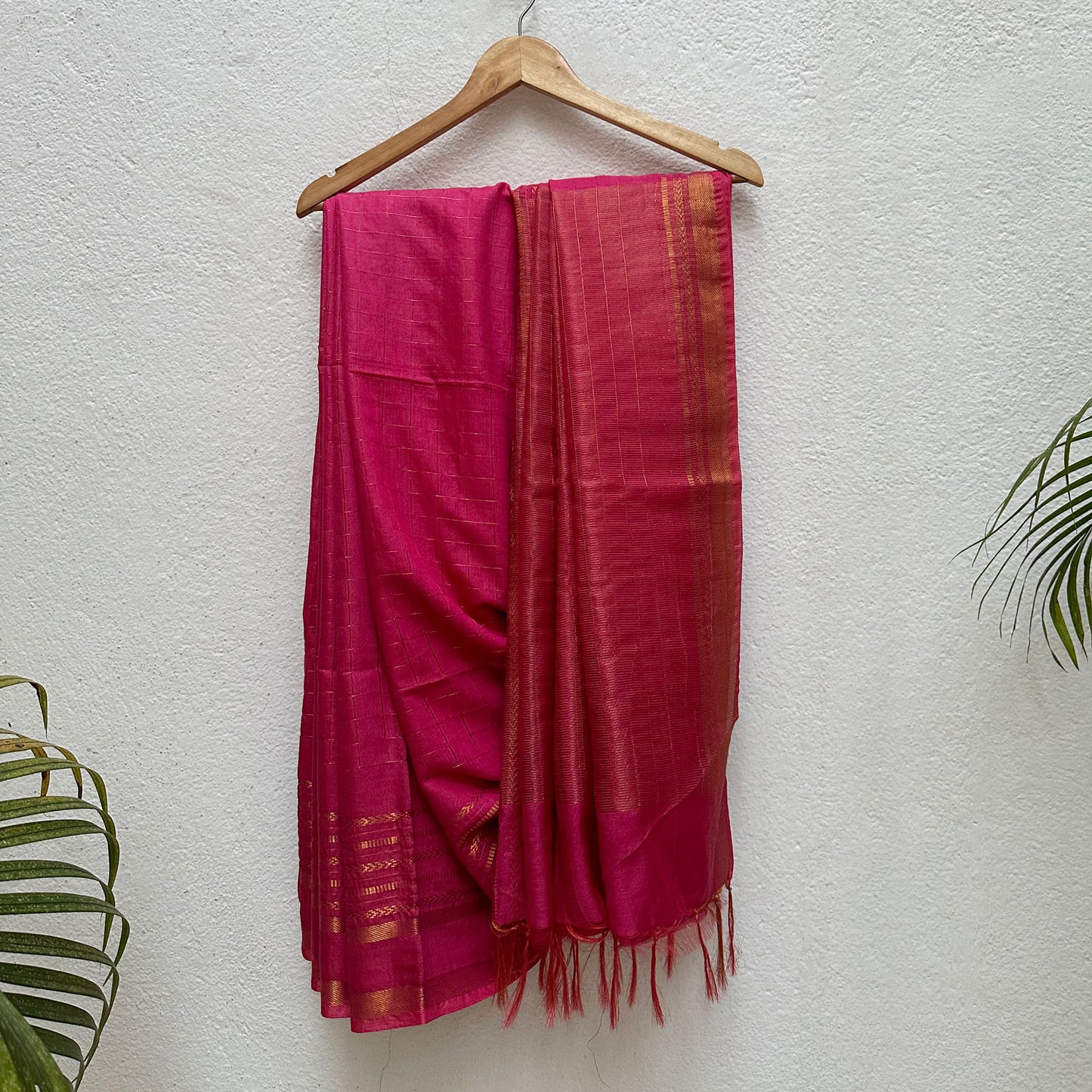 Rangeela Cotton Silk Saree with Printed Blouse
