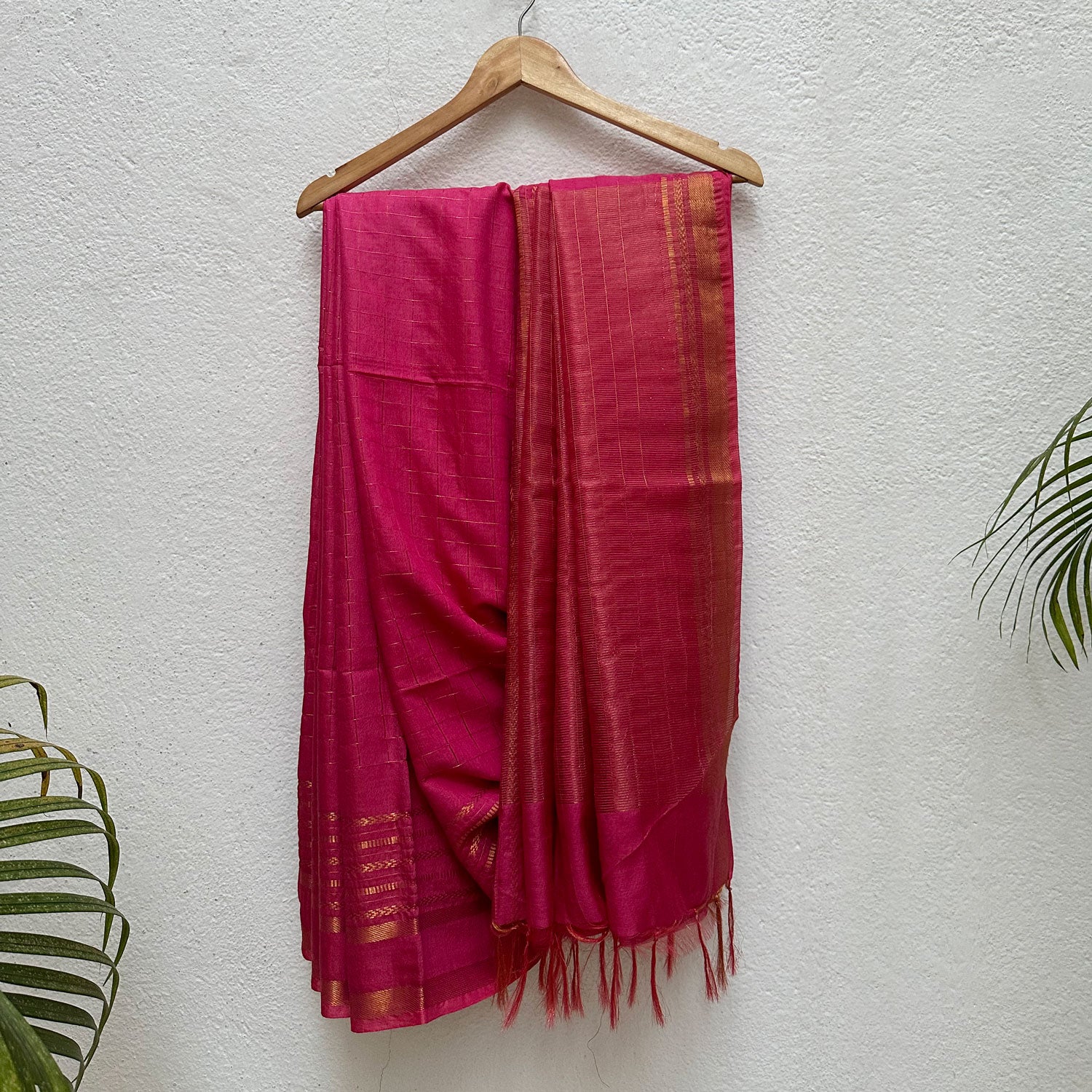 Rangeela Cotton Silk Saree with Printed Blouse