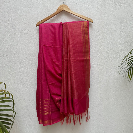 Rangeela Cotton Silk Saree with Printed Blouse