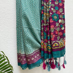 Load image into Gallery viewer, Retro Kalamkari Glam Cotton Viscose Printed Saree
