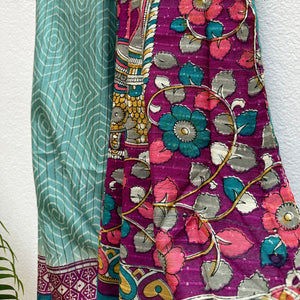 Retro Kalamkari Glam Cotton Viscose Printed Saree