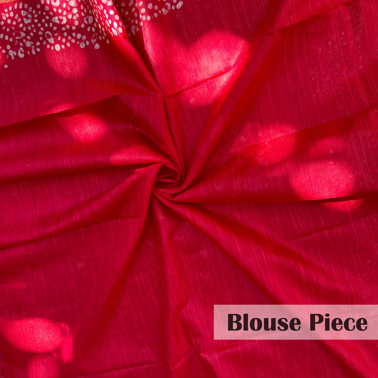 Roccoco Red Batik Cotton Silk Saree