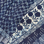 Load image into Gallery viewer, Rohini Indigo Hand Block Cotton Linen Saree
