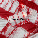 Load image into Gallery viewer, Rose Red Shibori Cotton Linen Saree
