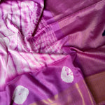 Load image into Gallery viewer, Rose Violet Shibori Bandhani Cotton Silk Saree
