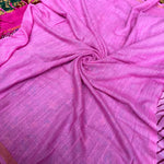 Load image into Gallery viewer, Rosebloom Leheriya Patola Organic Linen Saree
