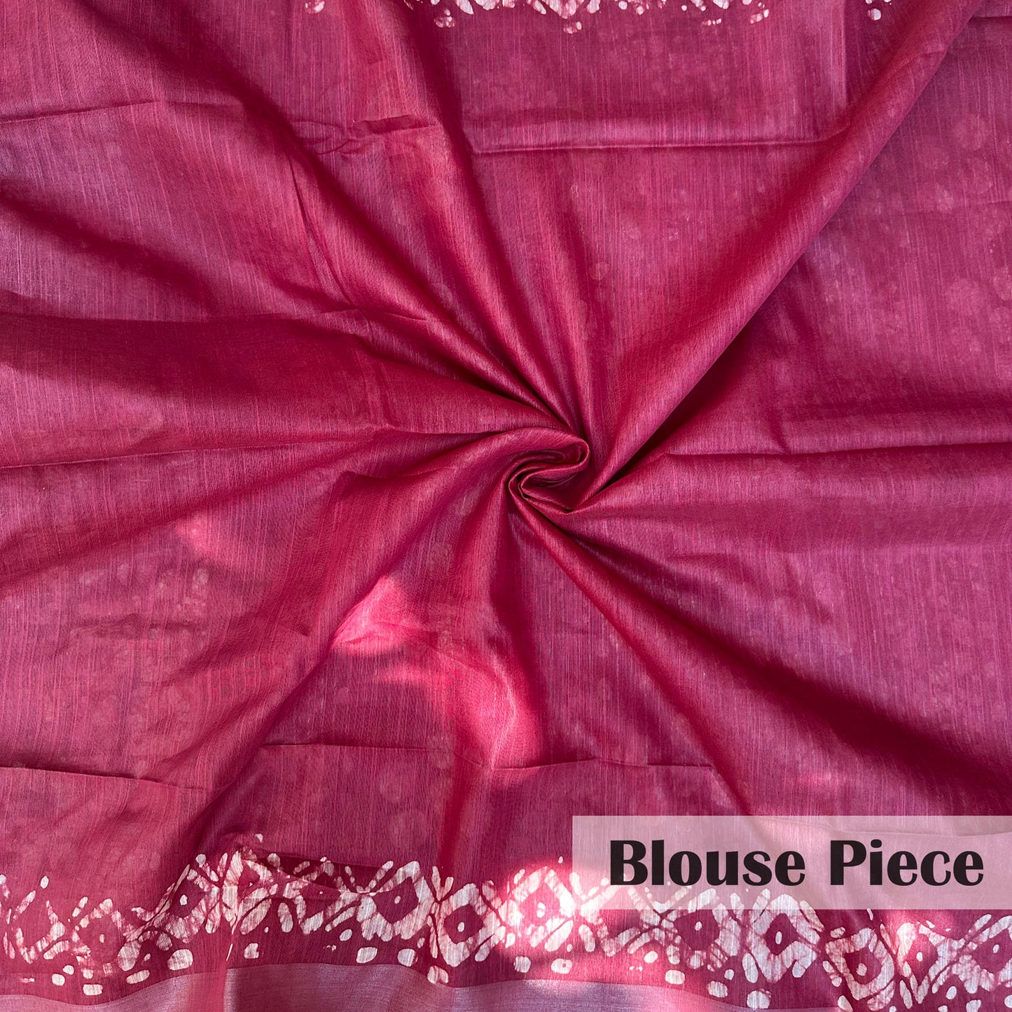 Russet Batik Cotton Silk Saree