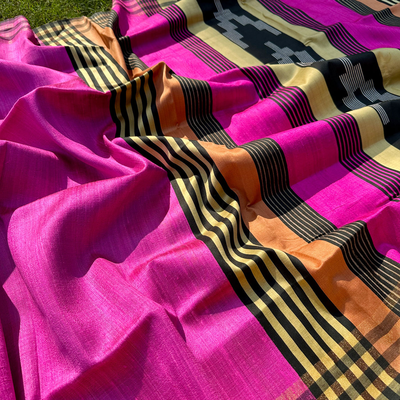 Sarangi Handwoven Tussar Dupion Silk Saree