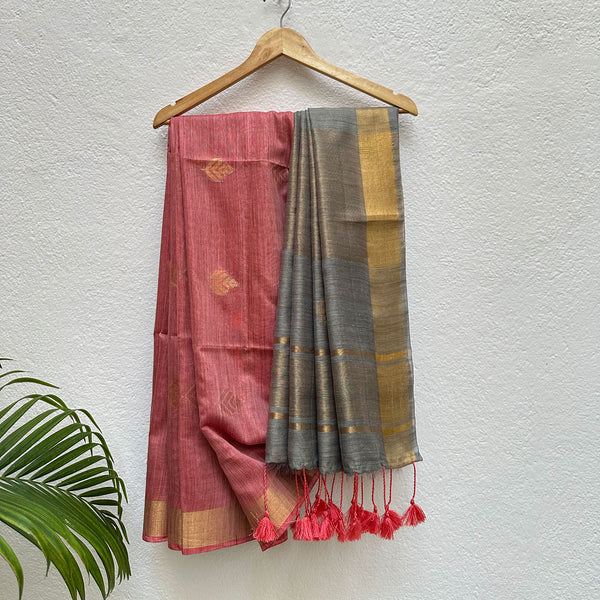 Buy Cotton Bamboo Silk Saree Online from The Thread Weavers