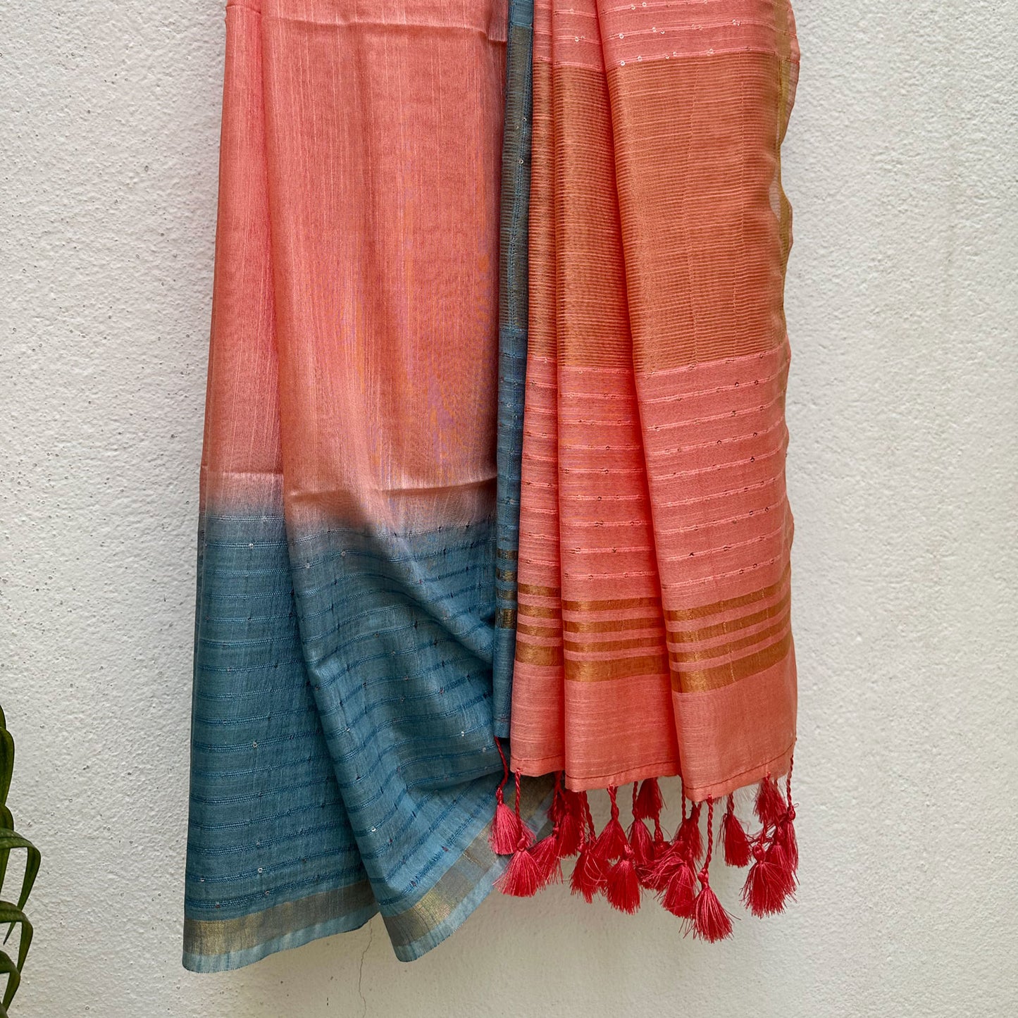 Salmon Treat Cotton Silk Saree