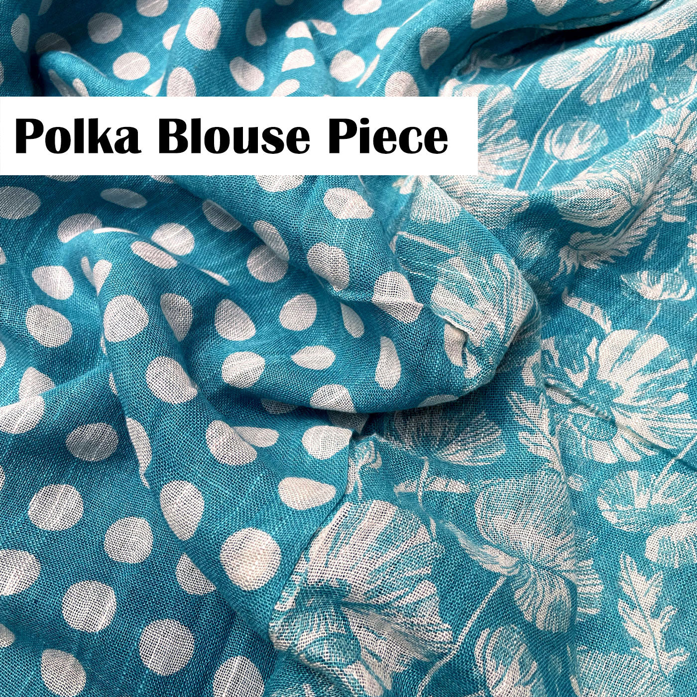 Santosa Poppies Organic Linen Saree
