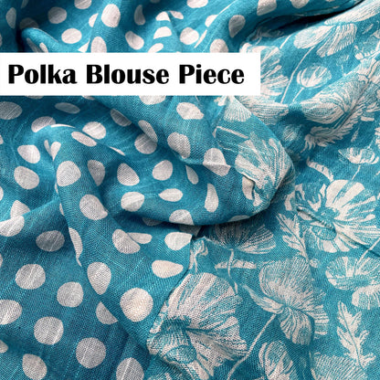 Santosa Poppies Organic Linen Saree