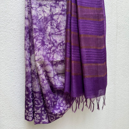Sapphire Batik Cotton Silk Saree