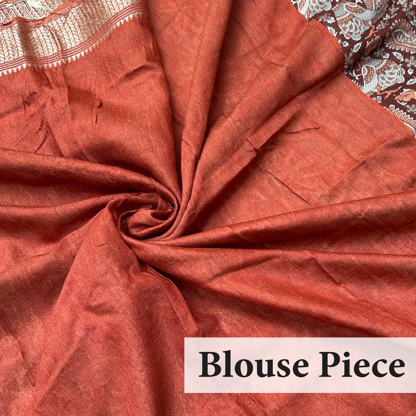 Sarangi Kalamkari Cotton Silk Printed Saree