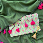 Load image into Gallery viewer, Sawan Jhoola Mul Mul Saree with Printed Blouse
