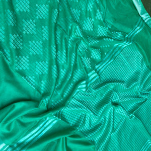 Sea Green Cotton Silk Saree