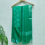 Load image into Gallery viewer, Sea Green Cotton Silk Saree
