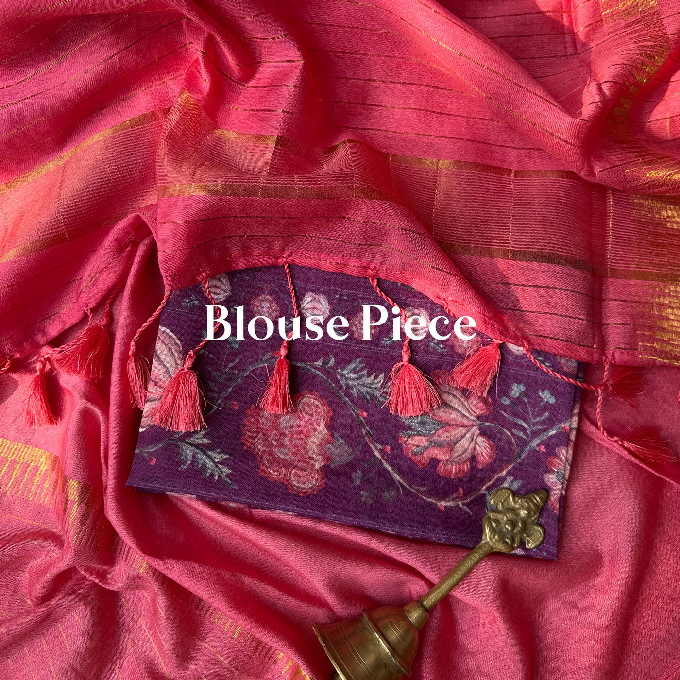 Sitaara Cotton Viscose Silk Saree with Printed Blouse