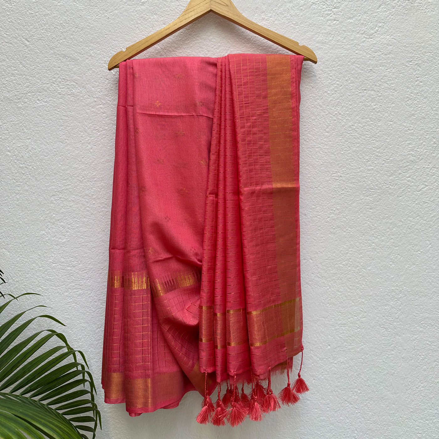 Sitaara Cotton Viscose Silk Saree with Printed Blouse