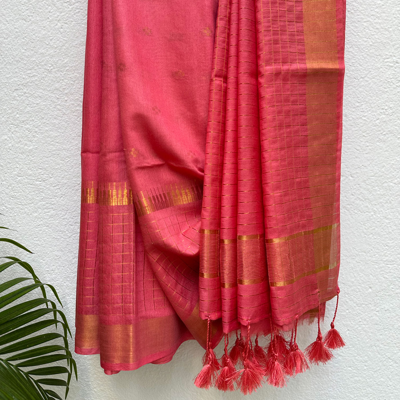 Sitaara Cotton Viscose Silk Saree with Printed Blouse