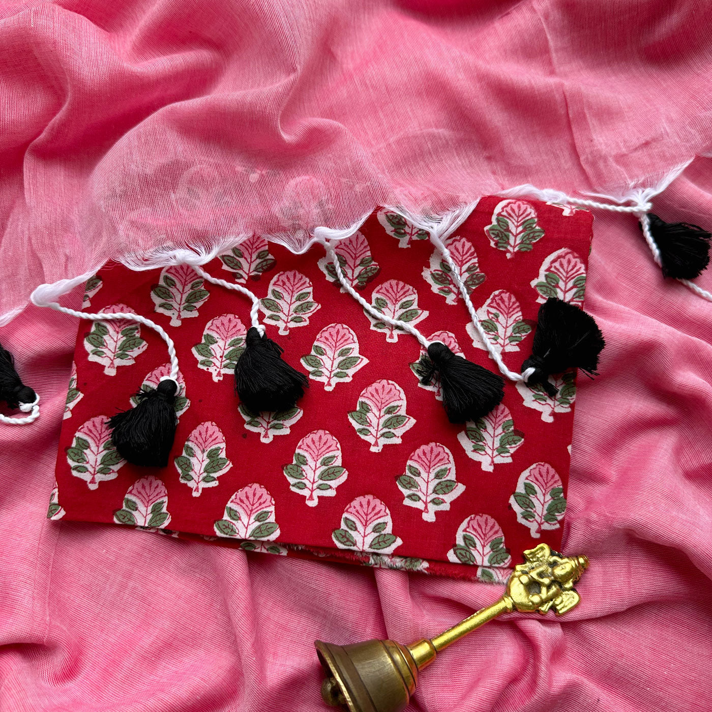 Sitara Mul Saree with Printed Blouse