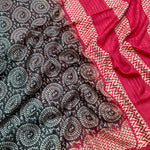 Load image into Gallery viewer, Sky Captain Cotton Viscose Sequins Silk Saree
