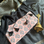 Load image into Gallery viewer, Slate Grey Cotton Saree with Printed Blouse
