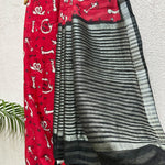 Load image into Gallery viewer, Slinky Paw-some Cotton Saree
