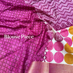 Load image into Gallery viewer, Sparkling Pinks Handblock Cotton Viscose Silk Saree
