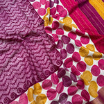 Load image into Gallery viewer, Sparkling Pinks Handblock Cotton Viscose Silk Saree
