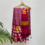 Load image into Gallery viewer, Sparkling Pinks Handblock Cotton Viscose Silk Saree
