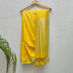 Load image into Gallery viewer, Spectra Yellow Cotton Saree with Printed Blouse
