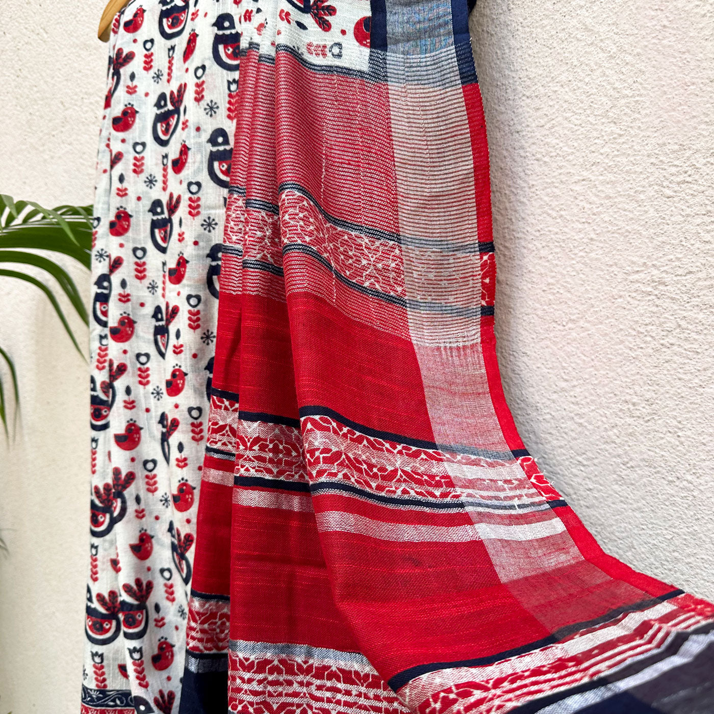 Stockholm Printed Organic Linen Saree