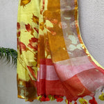Load image into Gallery viewer, Stylish Spring Handblock Printed Pure Linen Saree
