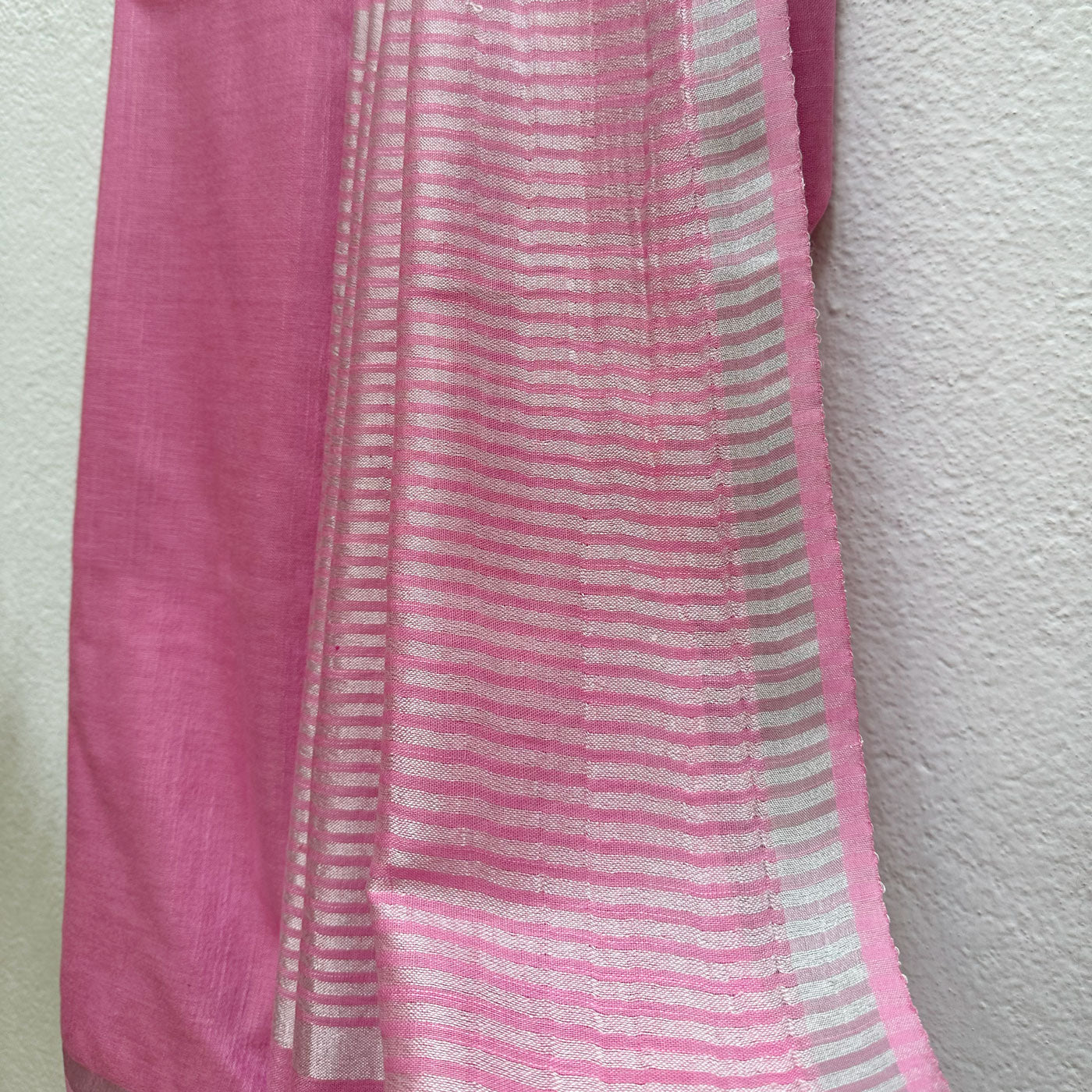 Pink Confetti Cotton Saree with Printed Blouse