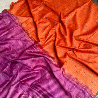 Summer Popsicle Shibori Cotton Silk Saree