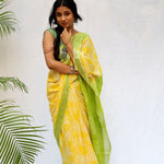 Load image into Gallery viewer, Sundance Kid Printed Organic Linen Saree
