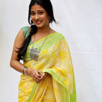 Load image into Gallery viewer, Sundance Kid Printed Organic Linen Saree
