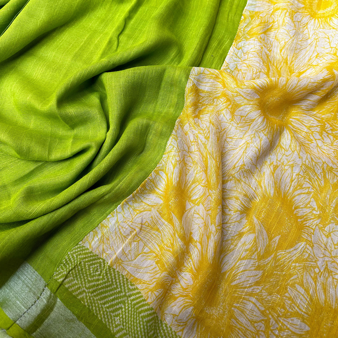 Sundance Kid Printed Organic Linen Saree