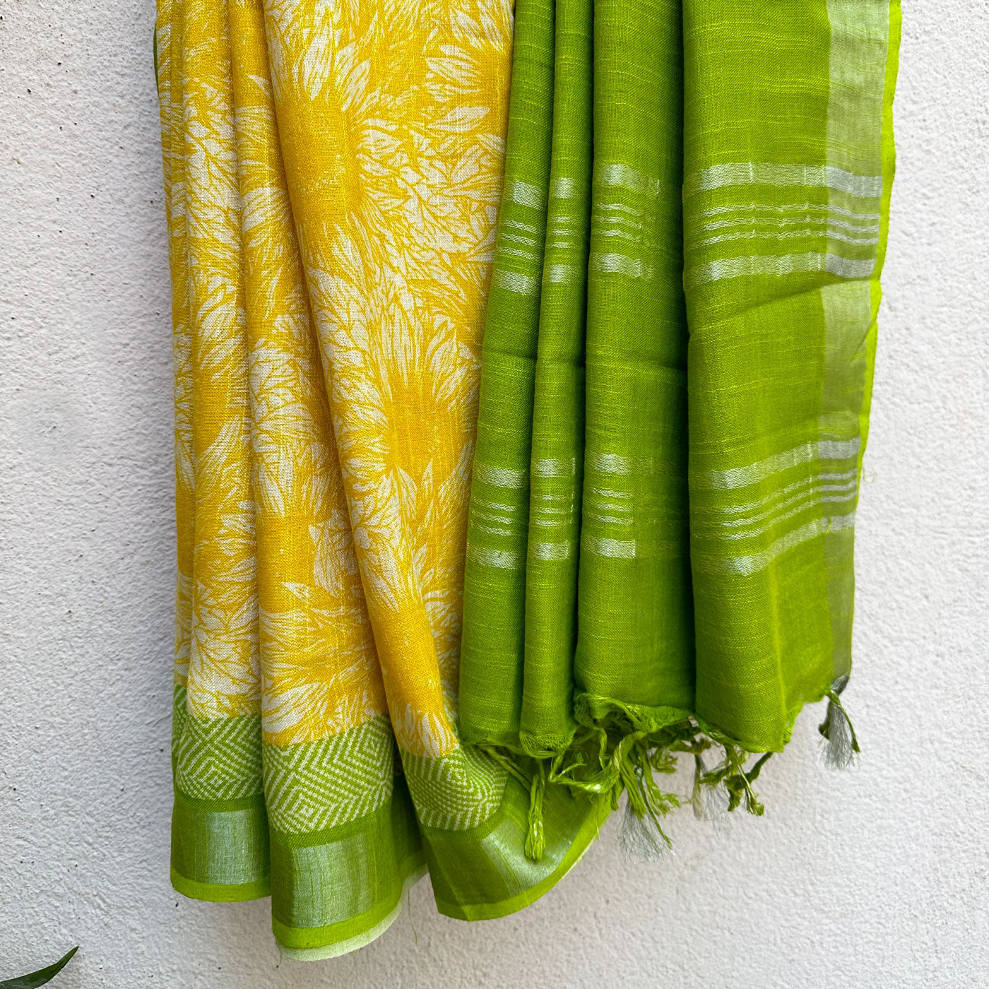 Sundance Kid Printed Organic Linen Saree