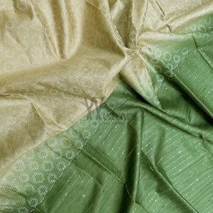 Sundress Green Cotton Viscose Saree