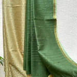 Load image into Gallery viewer, Sundress Green Cotton Viscose Saree
