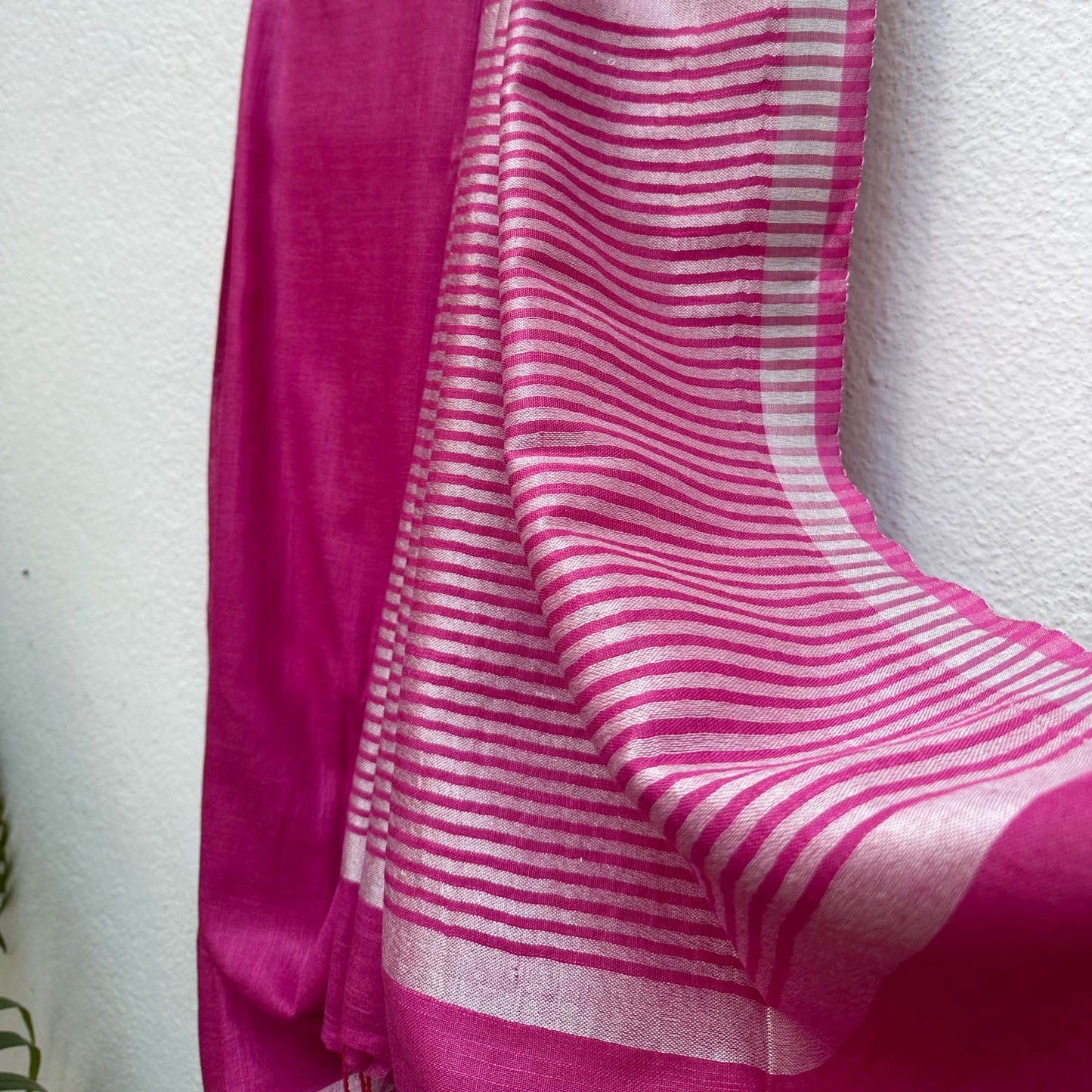 Pink Blossom Cotton Saree with Printed Blouse