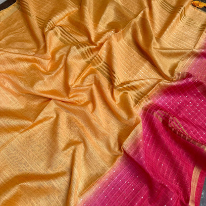 Sunset Vibes Cotton Silk Saree