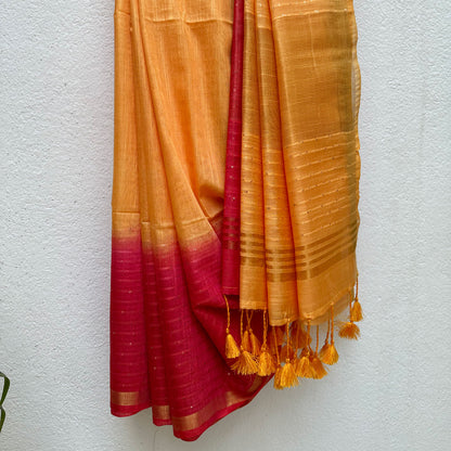 Sunset Vibes Cotton Silk Saree
