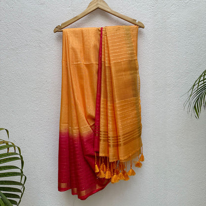 Sunset Vibes Cotton Silk Saree