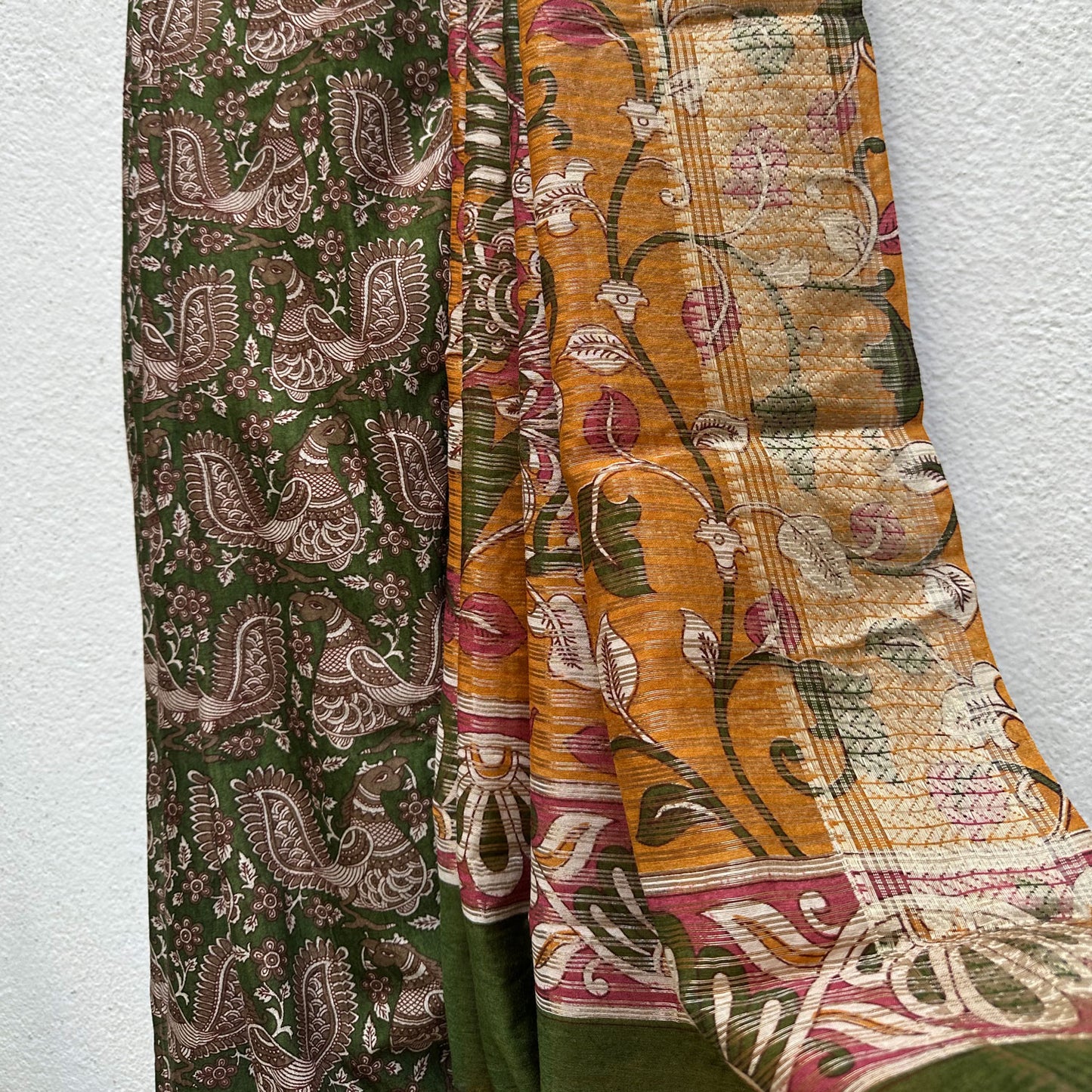 Surkhi Kalamkari Cotton Silk Printed Saree