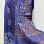 Load image into Gallery viewer, Suryamukhi Handblock Printed Cotton Silk Saree
