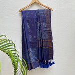 Load image into Gallery viewer, Suryamukhi Handblock Printed Cotton Silk Saree
